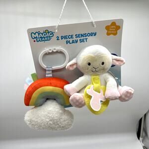 Magic Years Lamb Jiggler Rattle & Paci Toy Set - 2pc